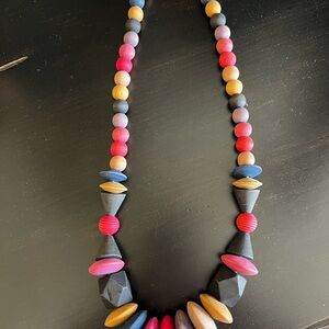 Vintage wooden bead necklace